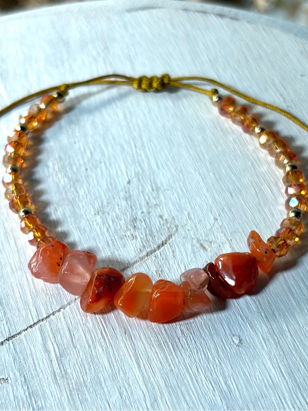 Carnelian Beaded Bracelet